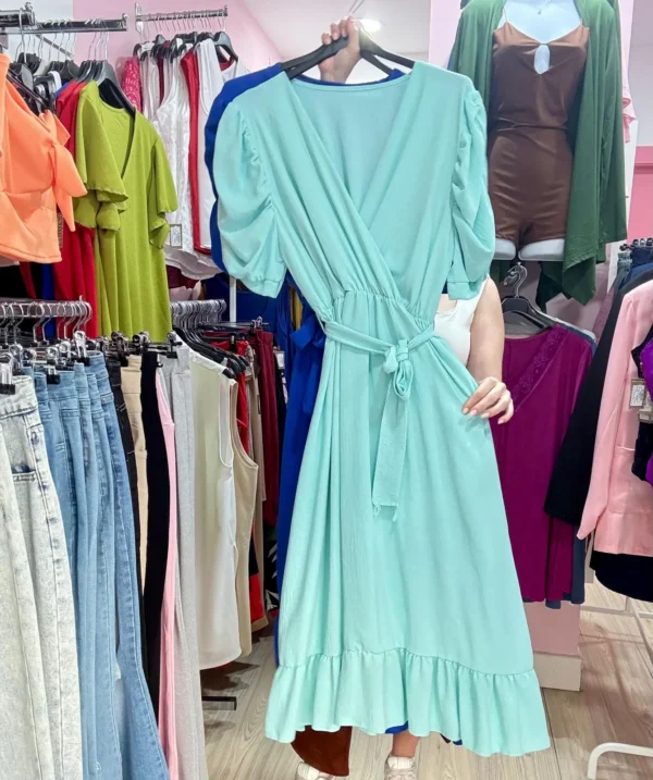 Vestido samanta azul agua