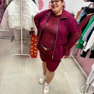 Chaleco oversize burdeos