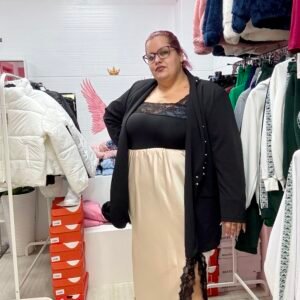 Blazer oversize brillo